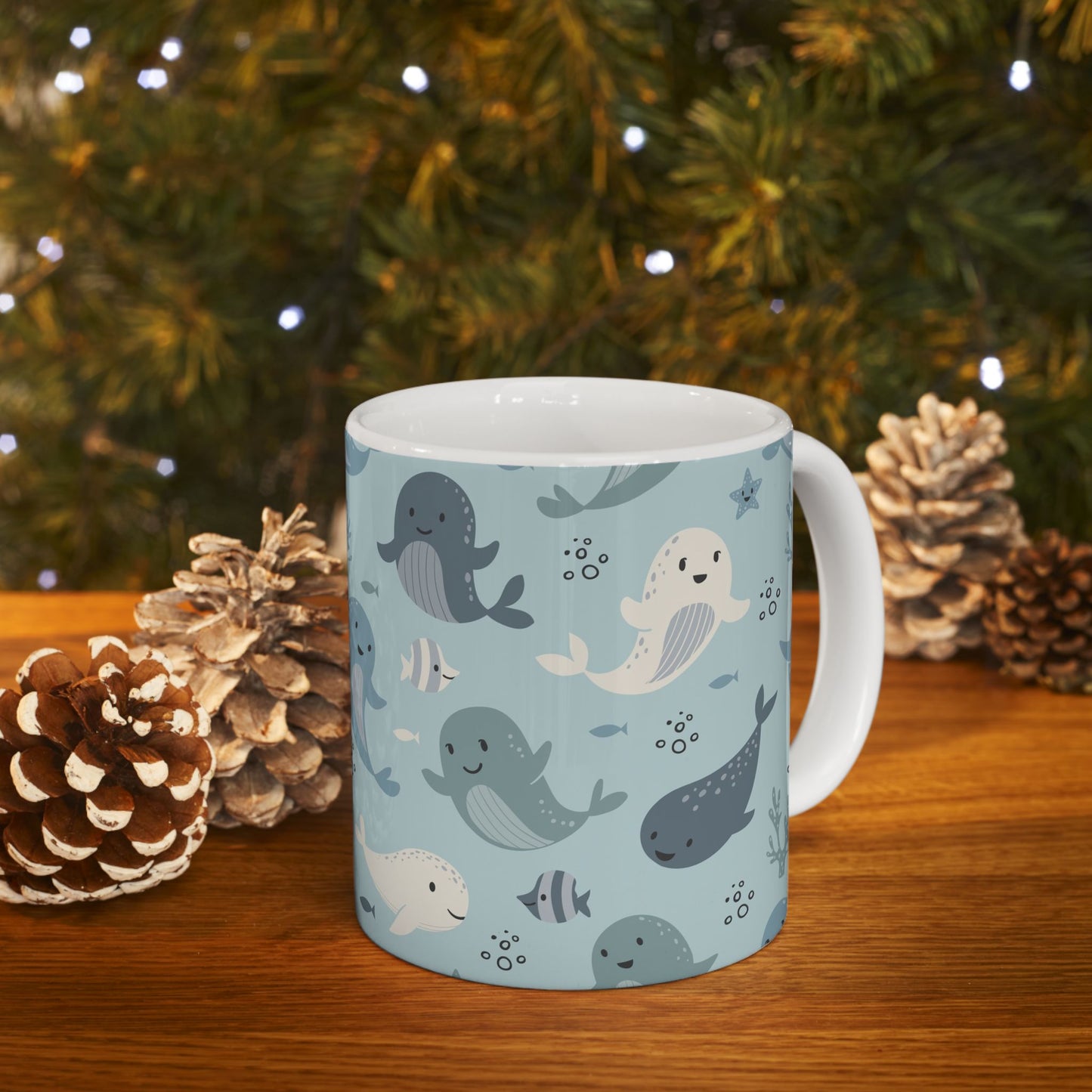 Hello Ocean Ceramic Mug, (11oz, 15oz)